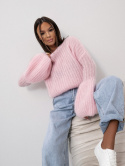 SWETER PUSIA PREMIUM pudrowy róż