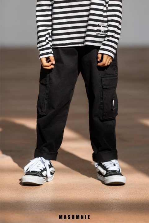 Spodnie bojówki Unisex Czarne AW25 MashMnie