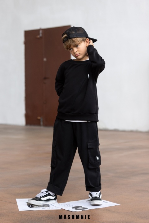 Spodnie bojówki Unisex Czarne AW25 MashMnie