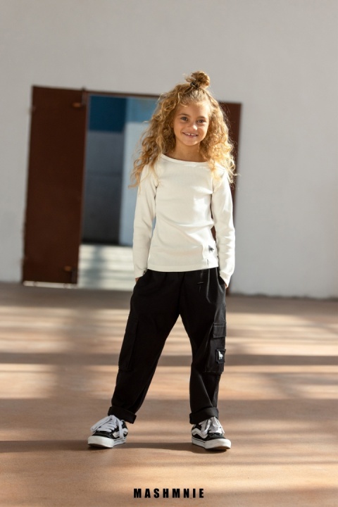 Spodnie bojówki Unisex Czarne AW25 MashMnie