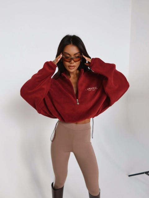 Bluza WARM UP bordo LA MANUEL