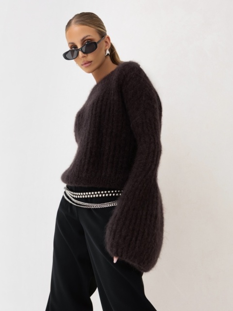 SWETER PUSIA PREMIUM ciemny czekoladowy SWETER PUSIA PREMIUM ciemny czekoladowy