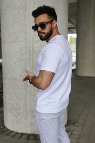 T-SHIRT MĘSKI BG ORIGAMI | BIAŁY